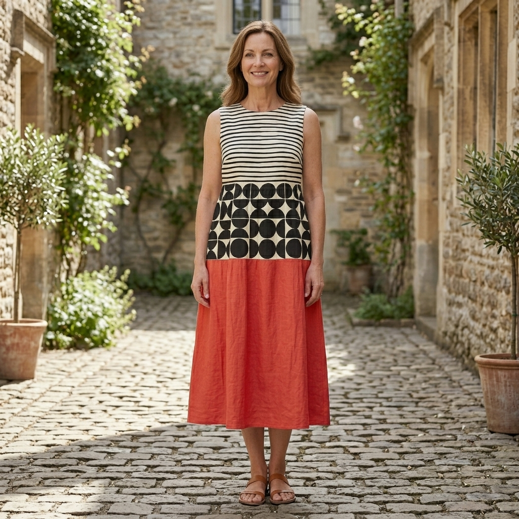 Jane | Colorblock Midi Dress