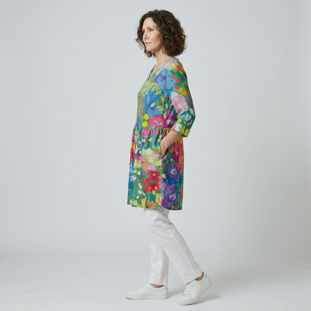 Maelle | Long Blouse with V-Neck