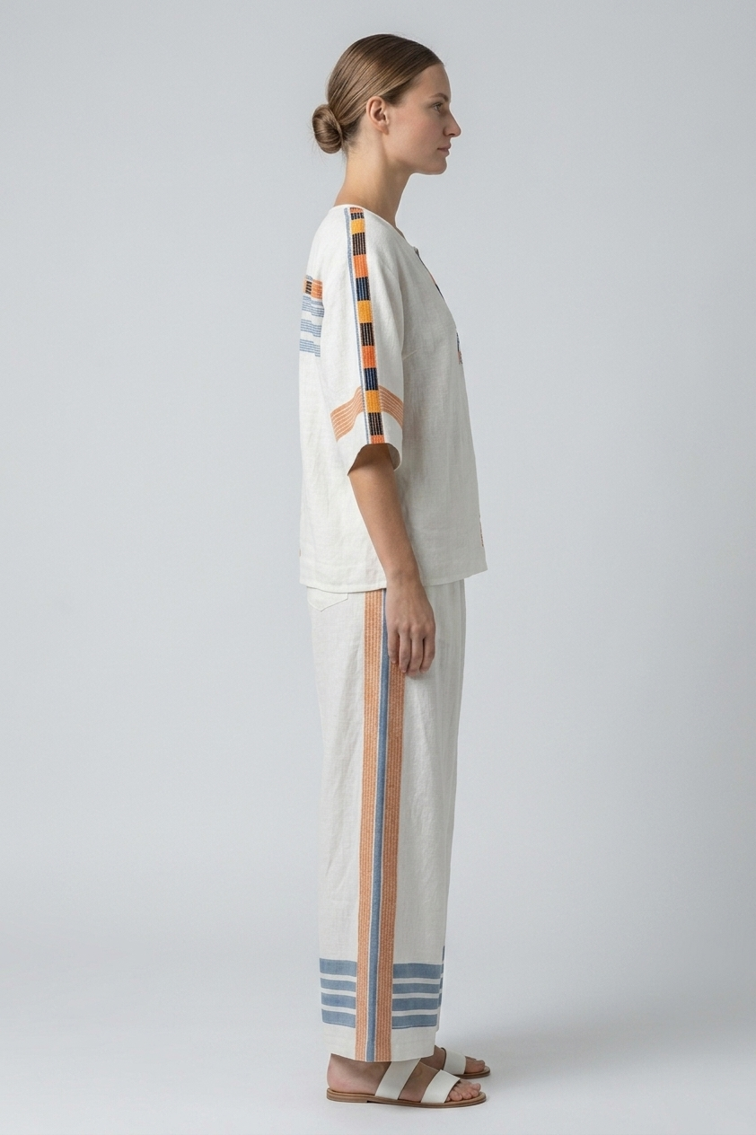 Marcellin | Striped Top Pants Set