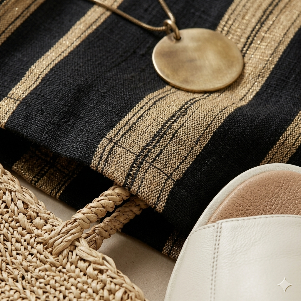 Calden | Striped Top Linen Set