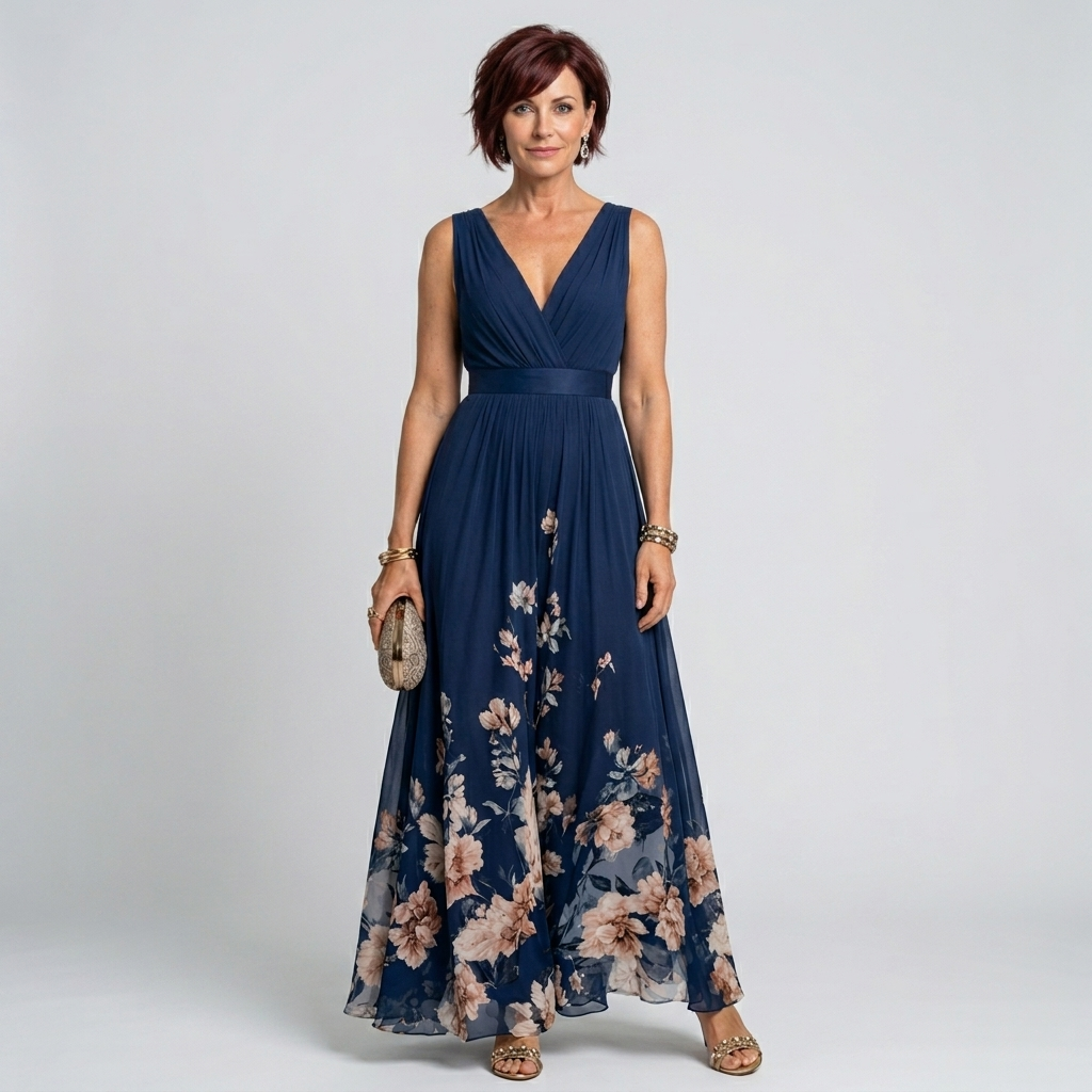 Mica | Sleeveless Floral Maxi Dress
