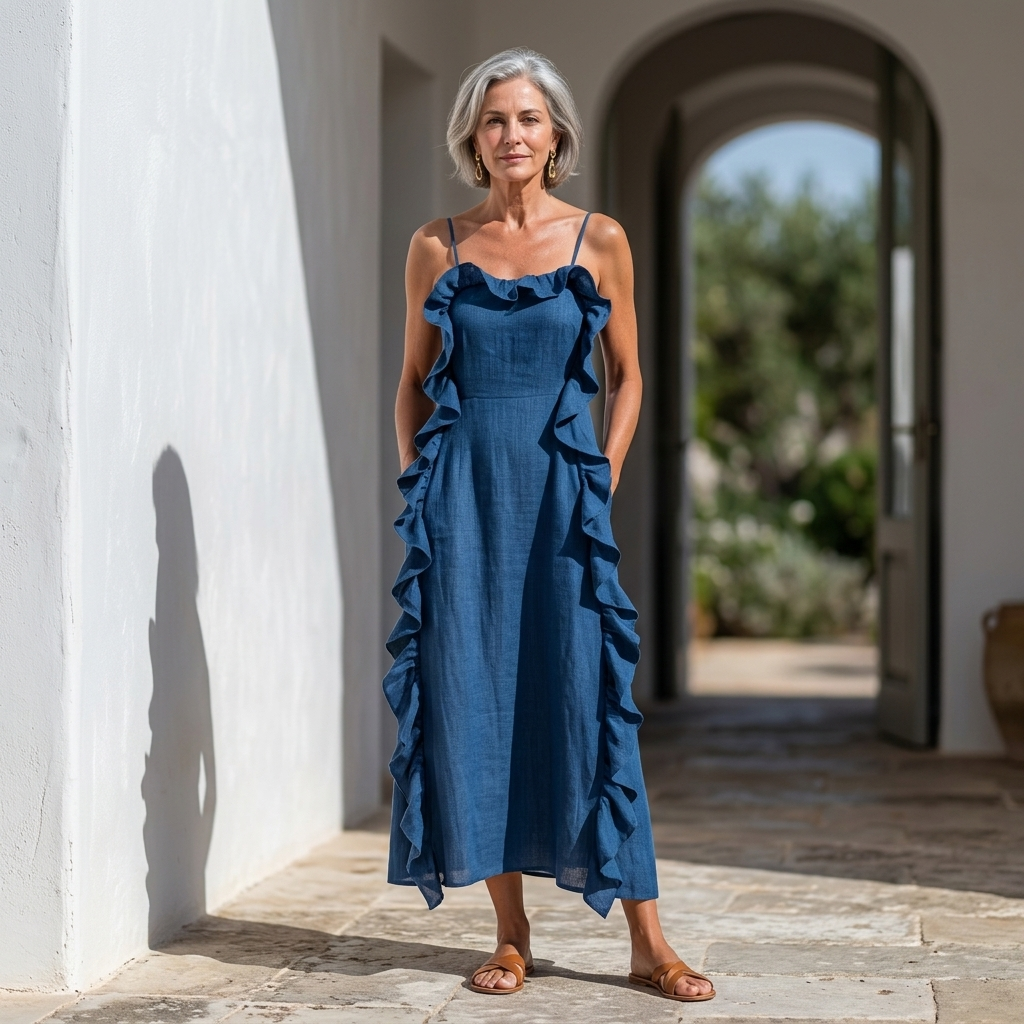Diandra | Ruffle Strap Maxi Dress
