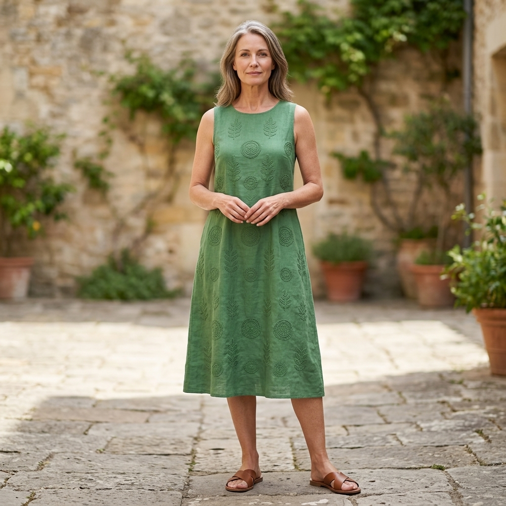 Sara | Patterned Midi Dress
