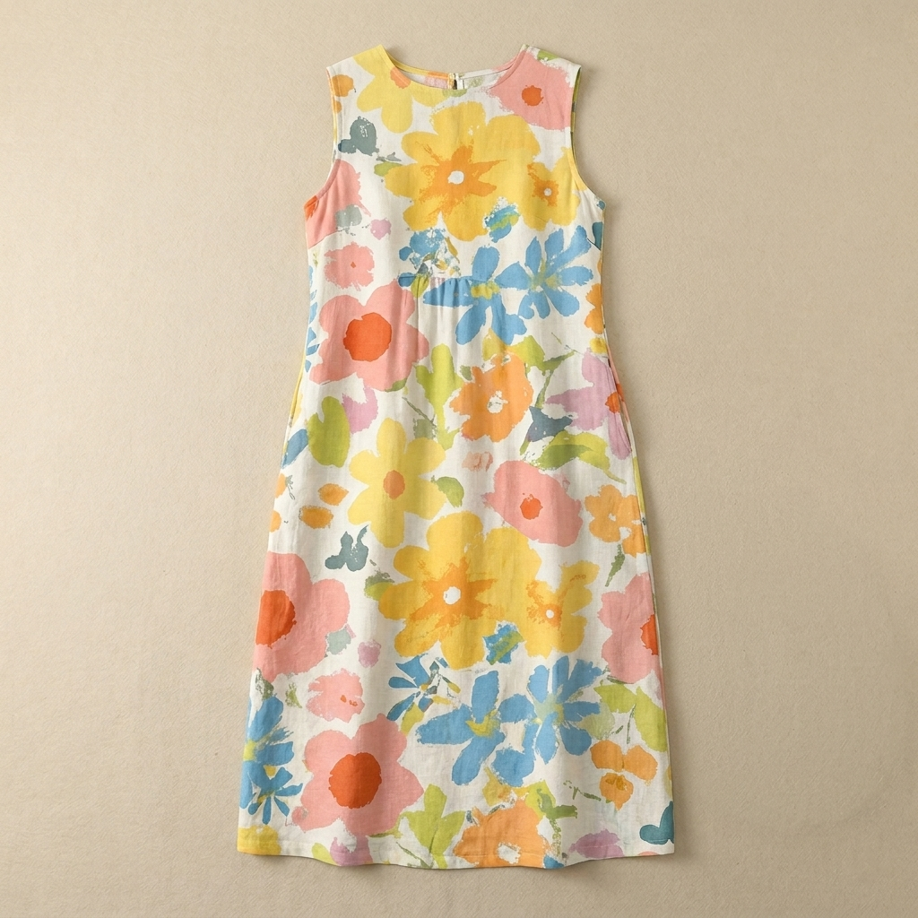 Ella | Pastel Floral Midi Dress