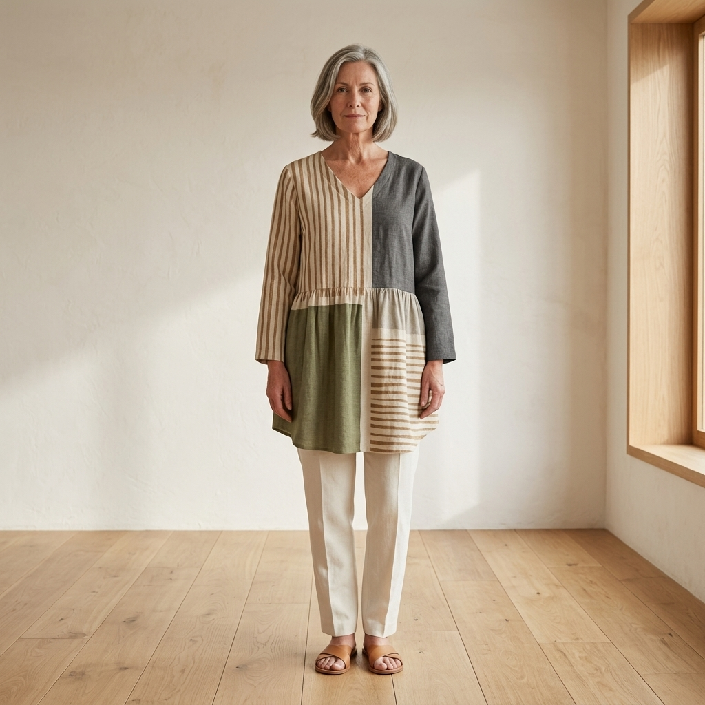 Camille | Long Blouse with V-Neck
