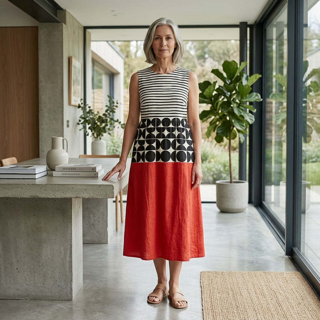 Jane | Colorblock Midi Dress