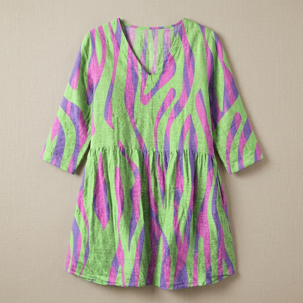 Oceane | Long Blouse with V-Neck