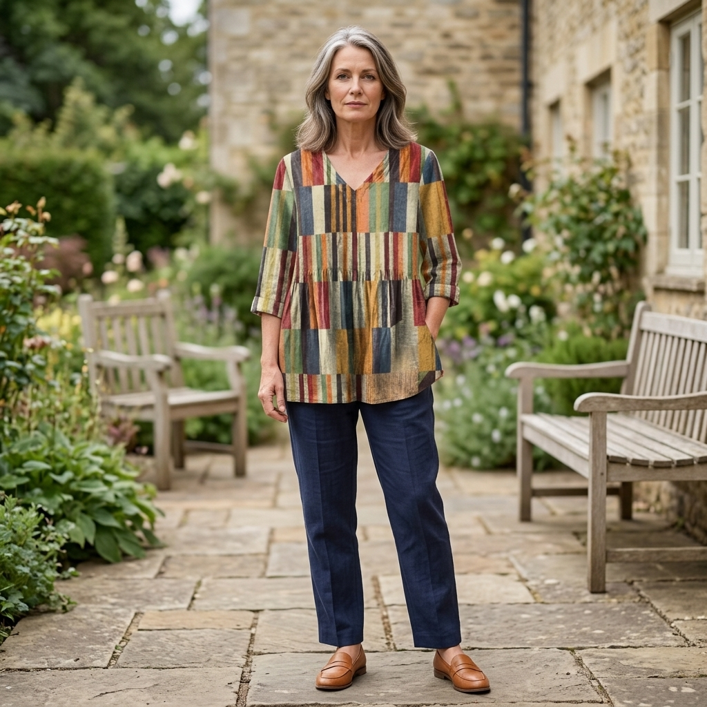 Chloe | Relaxed Long V-Neck Blouse