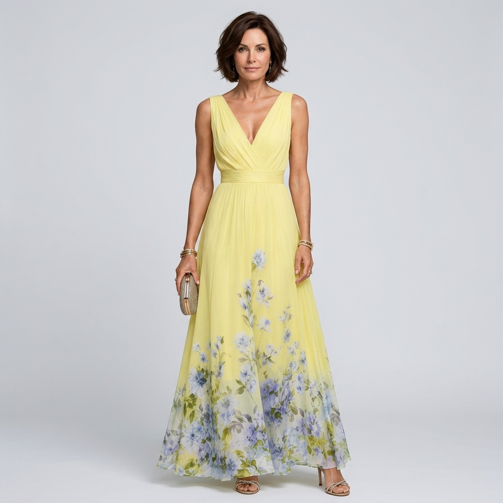 Mica | Sleeveless Floral Maxi Dress