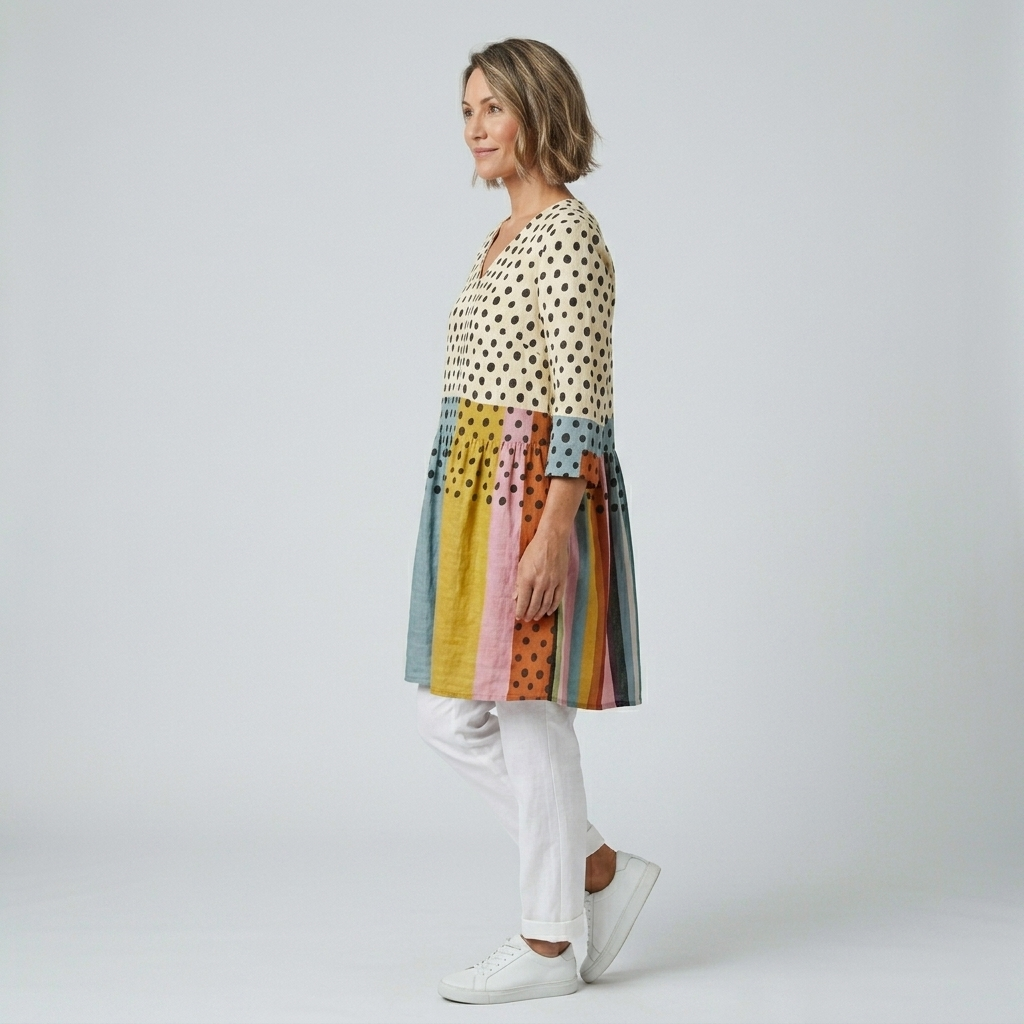 Valerie | Long Blouse with V-Neck