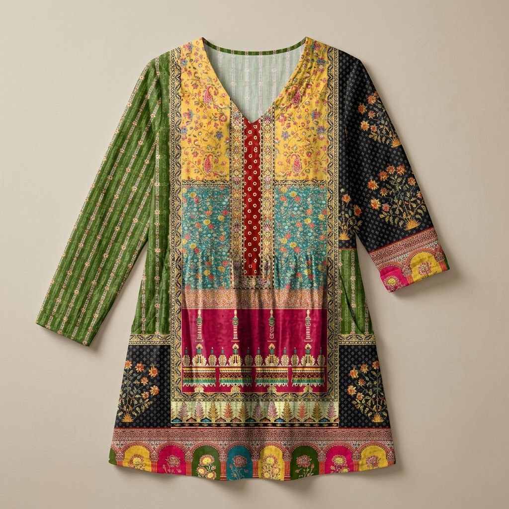 Emilie | Long Blouse with V-Neck