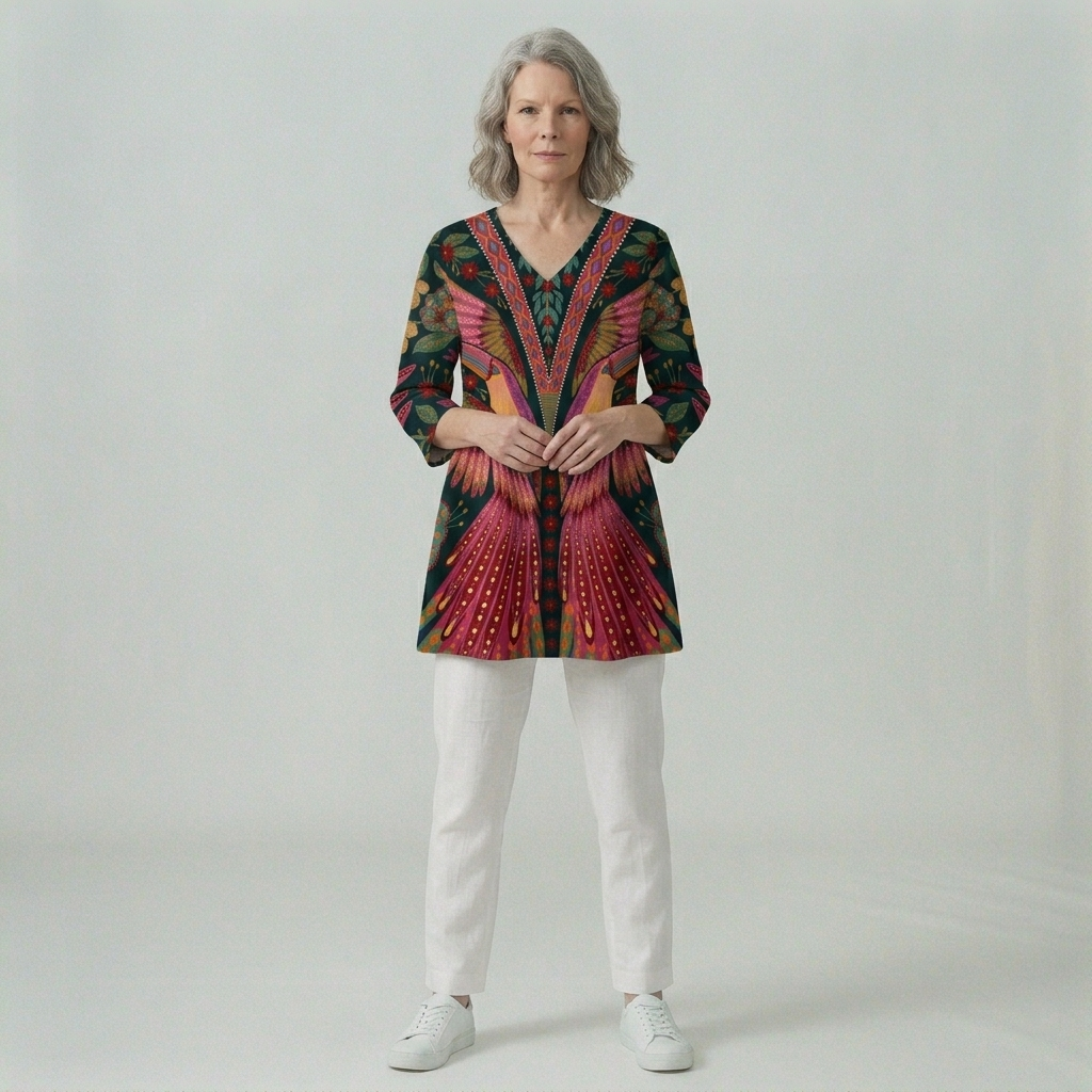 Manon | Flowing V-Neck Long Blouse