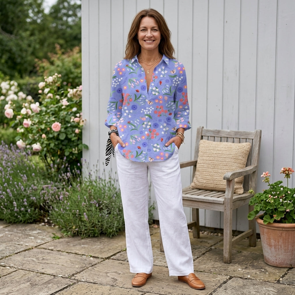 Felicia | Bloom Meadow V-Neck Blouse