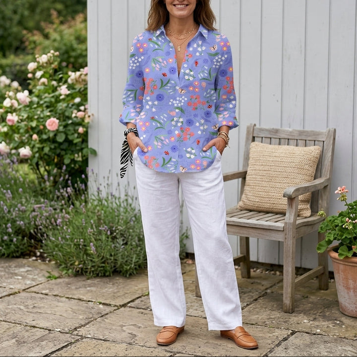 Felicia | Bloom Meadow V-Neck Blouse