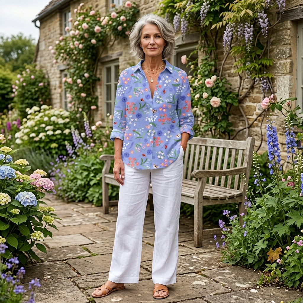 Felicia | Bloom Meadow V-Neck Blouse