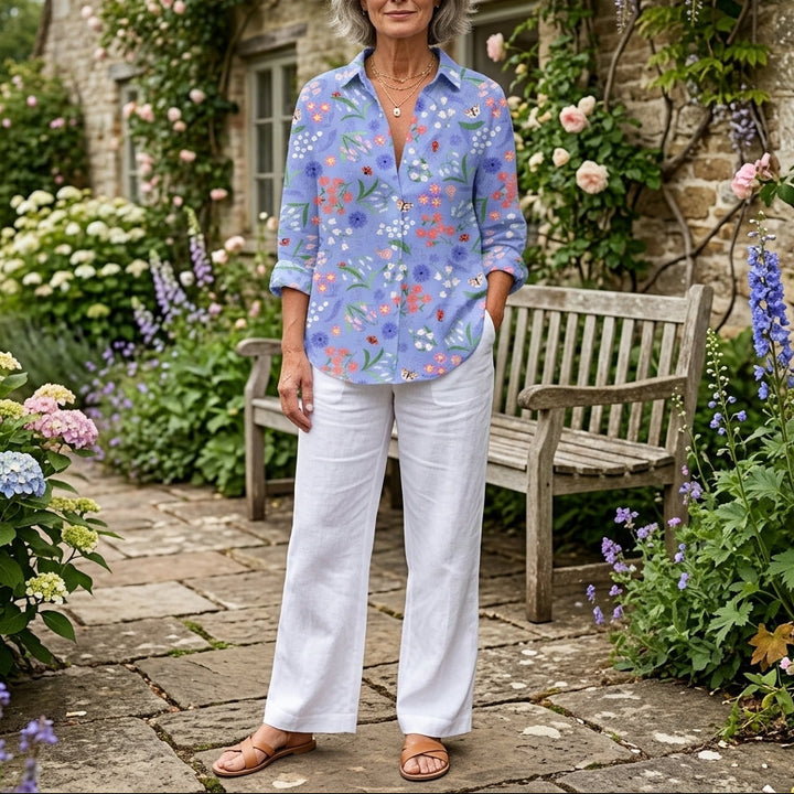 Felicia | Bloom Meadow V-Neck Blouse