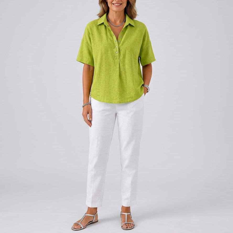 Ava | Collared Button Front Blouse