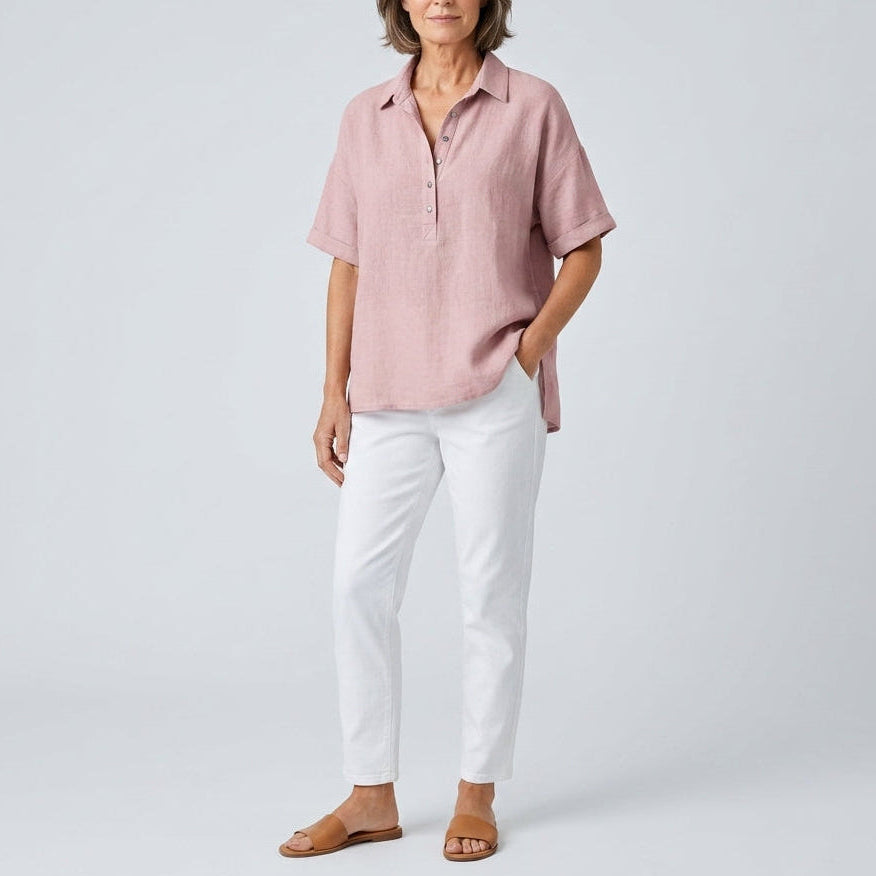 Ava | Collared Button Front Blouse