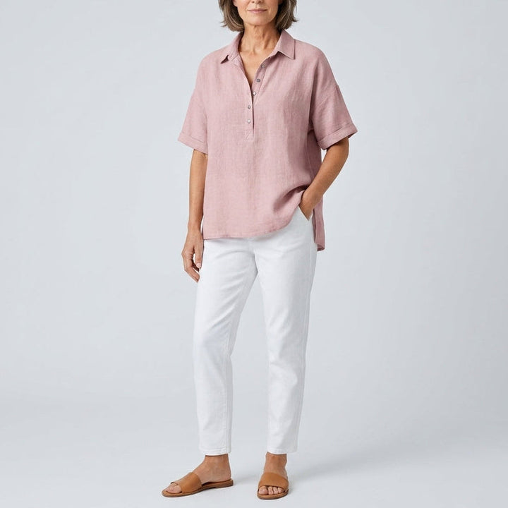 Ava | Collared Button Front Blouse