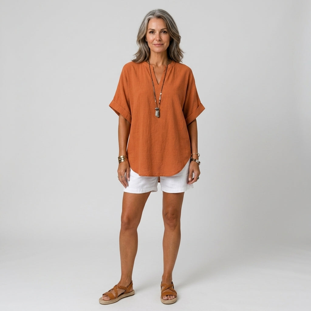 Emma | Casual Short Sleeve Blouse