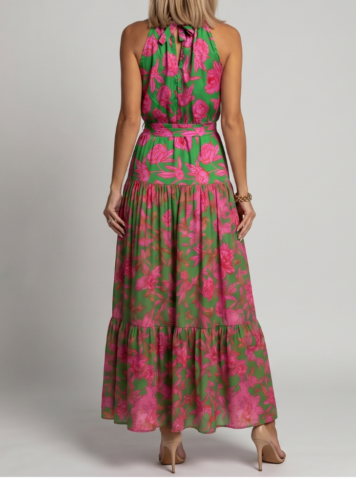 Rowen | Draped Halter Midi Dress