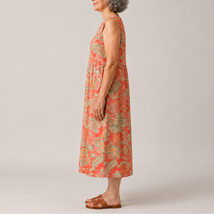 Bethany | Floral Print Midi Dress