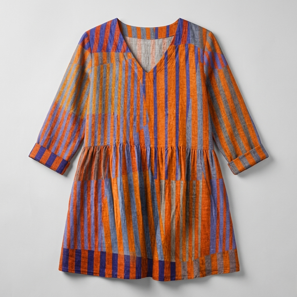 Nadia | Long Blouse with V-Neck