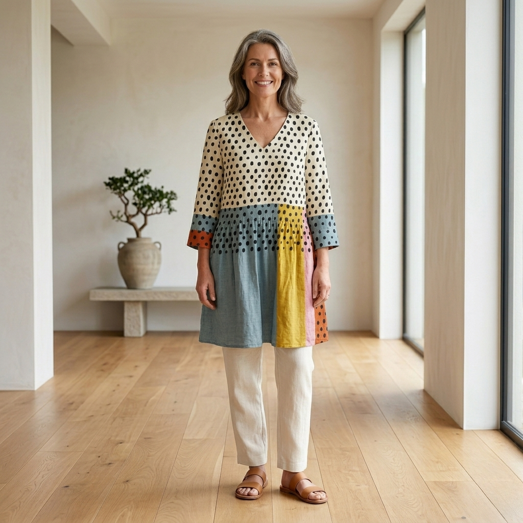 Valerie | Long Blouse with V-Neck