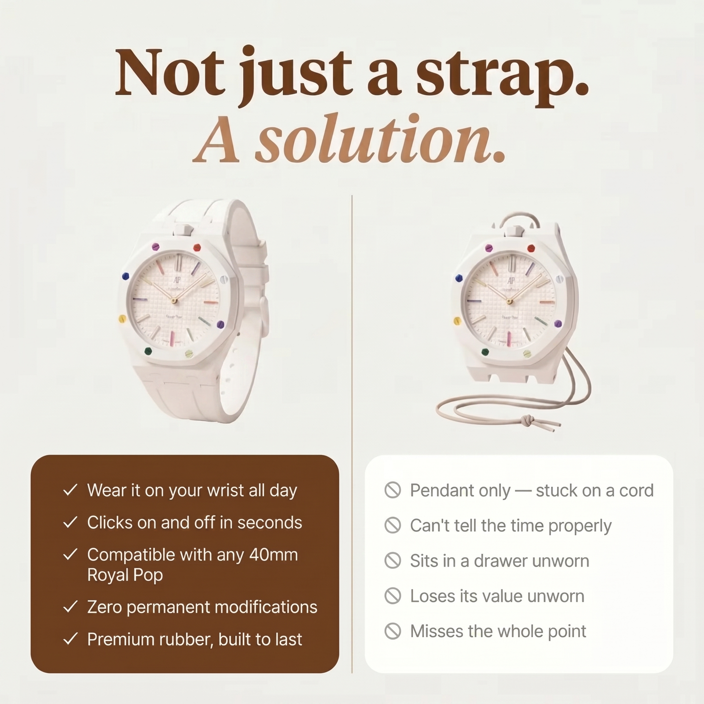 Oakstrap — Wrist Adapter voor de Swatch × AP