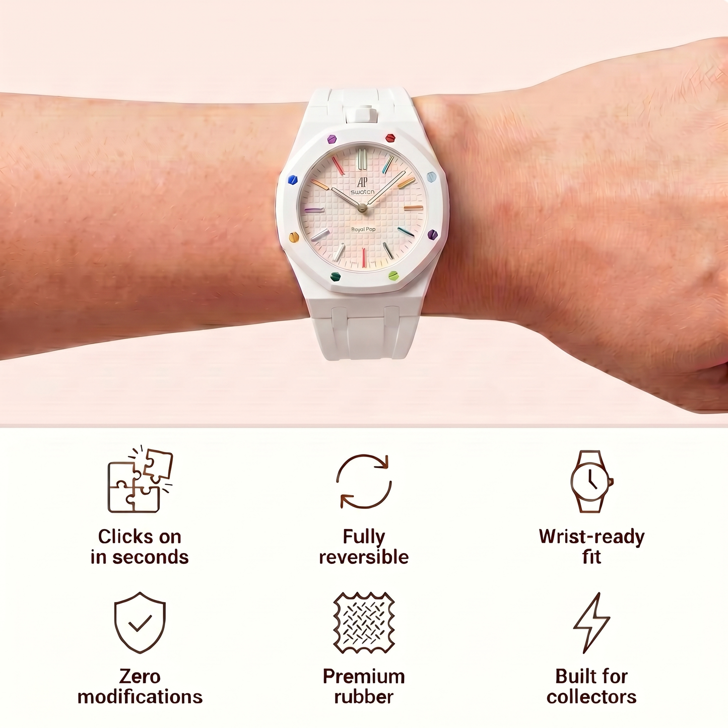 Oakstrap — Wrist Adapter voor de Swatch × AP