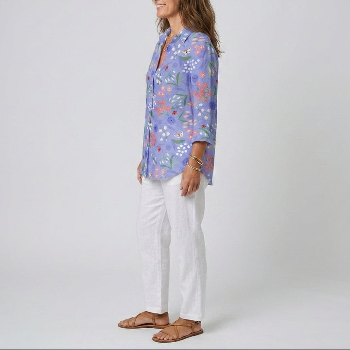 Felicia | Bloom Meadow V-Neck Blouse